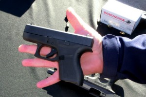 A Glock in the hand ...